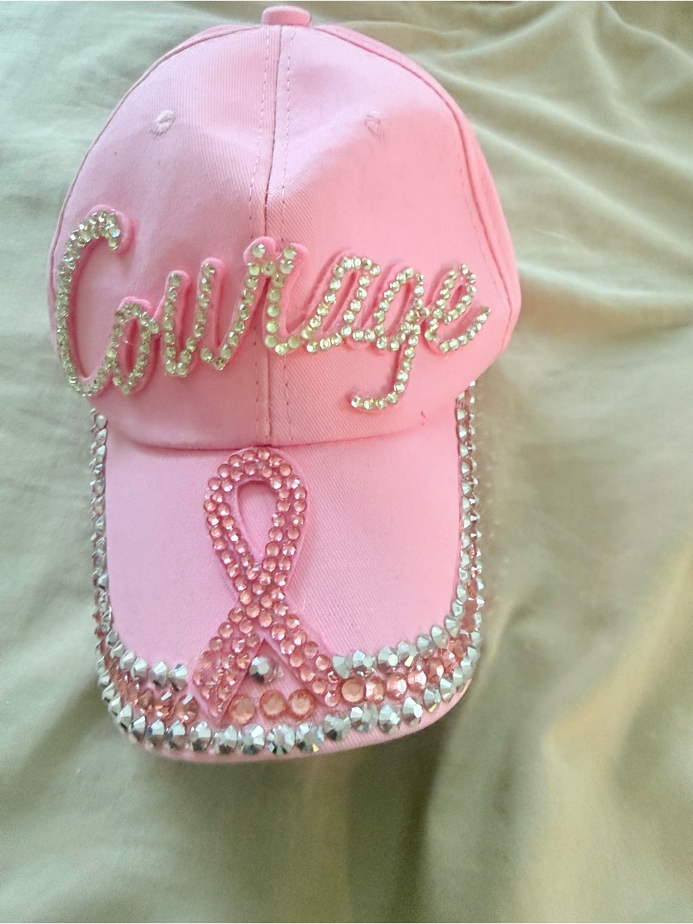 Hatch Pink Rhinestone 'Courage' Baseball Cap